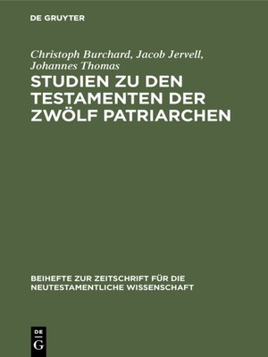 cover image of Studien zu den Testamenten der Zwölf Patriarchen